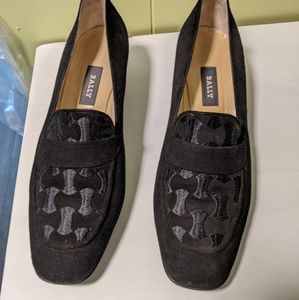 Women's Bally black suede pumps size 10